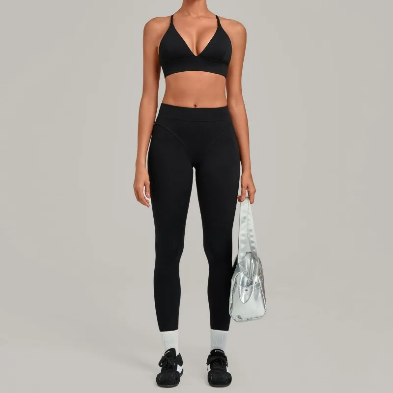 Conjunto de ropa deportiva para yoga y fitness para mujer, 2 piezas, traje de yoga, gimnasio, fitness FGB1358+08101