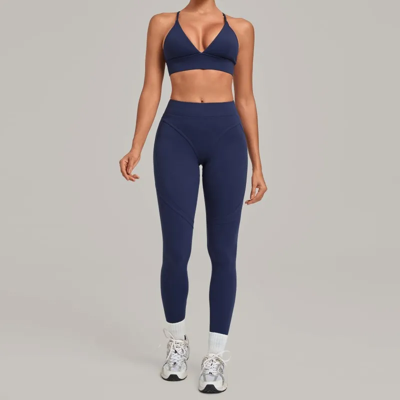 Conjunto de ropa deportiva para yoga y fitness para mujer, 2 piezas, traje de yoga, gimnasio, fitness FGB1358+08101