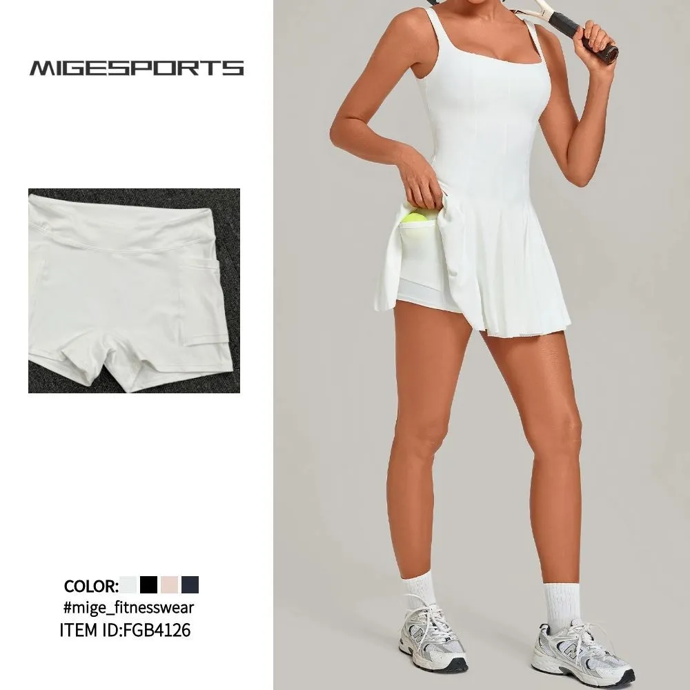 Falda deportiva de yoga con shorts, nuevo estilo, vestido deportivo para correr, golf y tenis para mujer FGB4126