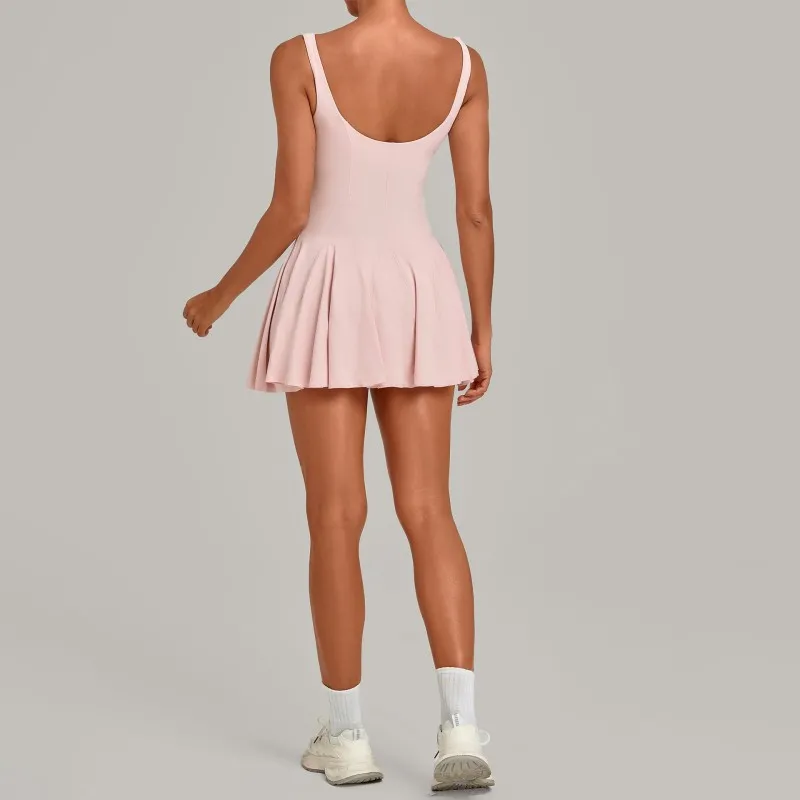 Falda deportiva de yoga con shorts, nuevo estilo, vestido deportivo para correr, golf y tenis para mujer FGB4126