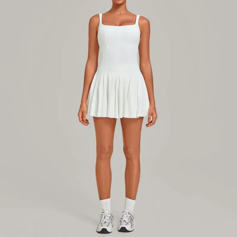 Falda deportiva de yoga con shorts, nuevo estilo, vestido deportivo para correr, golf y tenis para mujer FGB4126