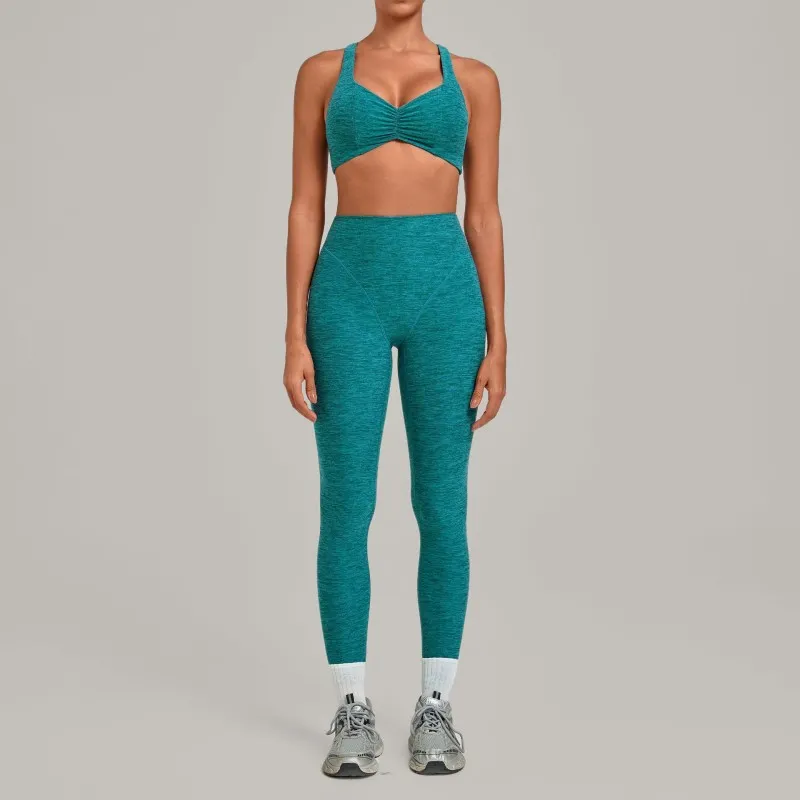 Sujetador y leggings azul marino