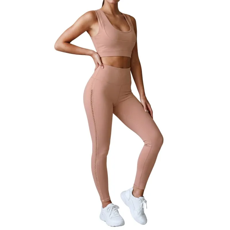 Conjunto de yoga para entrenamiento y ejercicio con tejido elástico y diseño cómodo para gimnasio, fitness y actividades diarias FGBLD2678