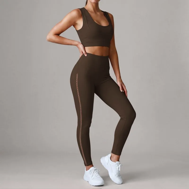 Conjunto de yoga para entrenamiento y ejercicio con tejido elástico y diseño cómodo para gimnasio, fitness y actividades diarias FGBLD2678