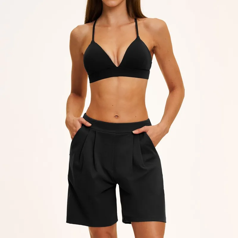 Conjunto deportivo sexy de 7 piezas de color liso para fitness, gimnasio y yoga para mujer. Conjunto de ropa de entrenamiento para mujer FGBTZ8793