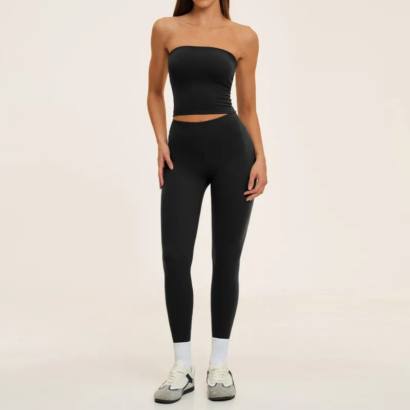 Conjunto deportivo sexy de 7 piezas de color liso para fitness, gimnasio y yoga para mujer. Conjunto de ropa de entrenamiento para mujer FGBTZ8793