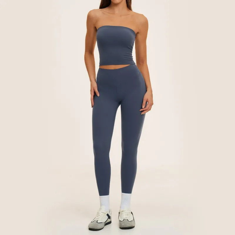 Conjunto deportivo sexy de 7 piezas de color liso para fitness, gimnasio y yoga para mujer. Conjunto de ropa de entrenamiento para mujer FGBTZ8793