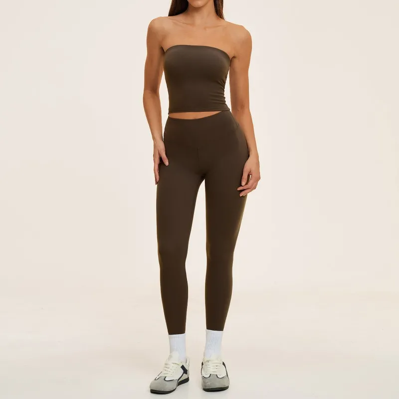 Conjunto deportivo sexy de 7 piezas de color liso para fitness, gimnasio y yoga para mujer. Conjunto de ropa de entrenamiento para mujer FGBTZ8793