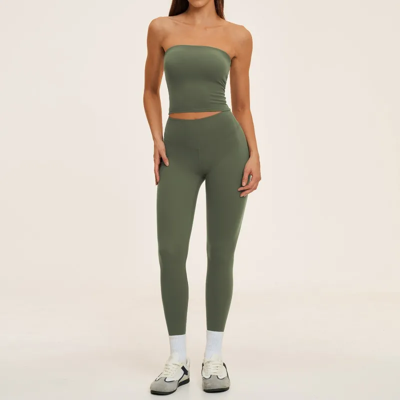 Conjunto deportivo sexy de 7 piezas de color liso para fitness, gimnasio y yoga para mujer. Conjunto de ropa de entrenamiento para mujer FGBTZ8793