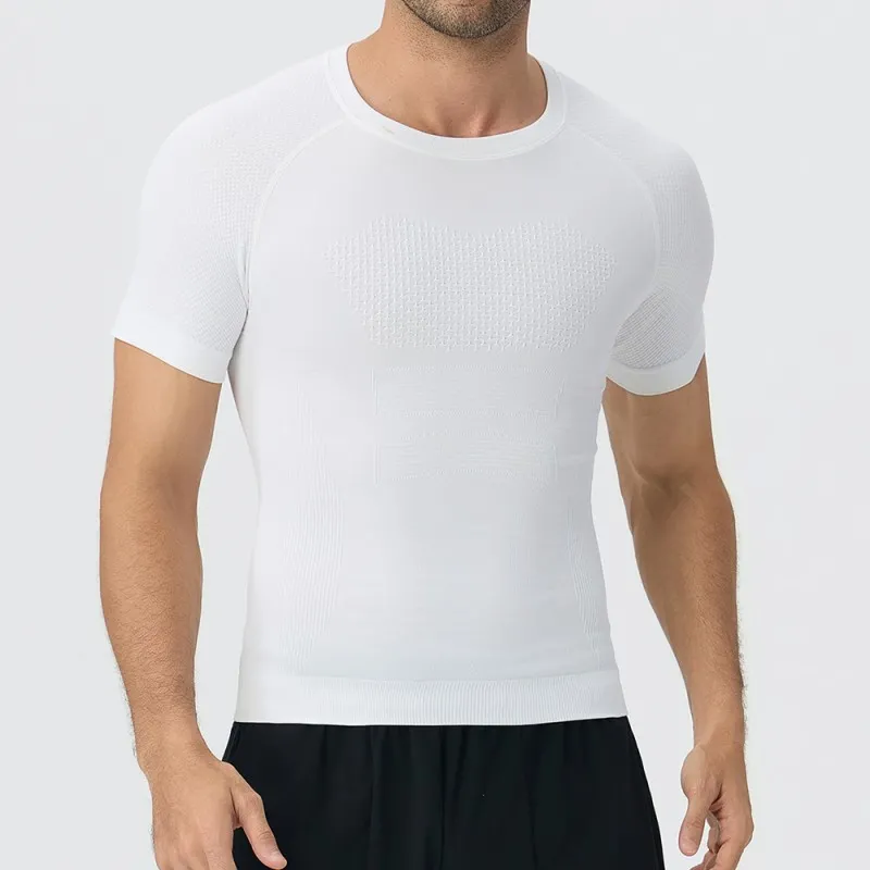 Camiseta deportiva de verano para hombre, de manga corta, holgada, para entrenamiento al aire libre, transpirable y de secado rápido EFGBYEL-L03