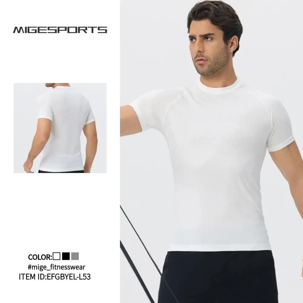 Camiseta de entrenamiento para hombre, de secado rápido, para gimnasio, ligera y transpirable, EFGBYEL-L53