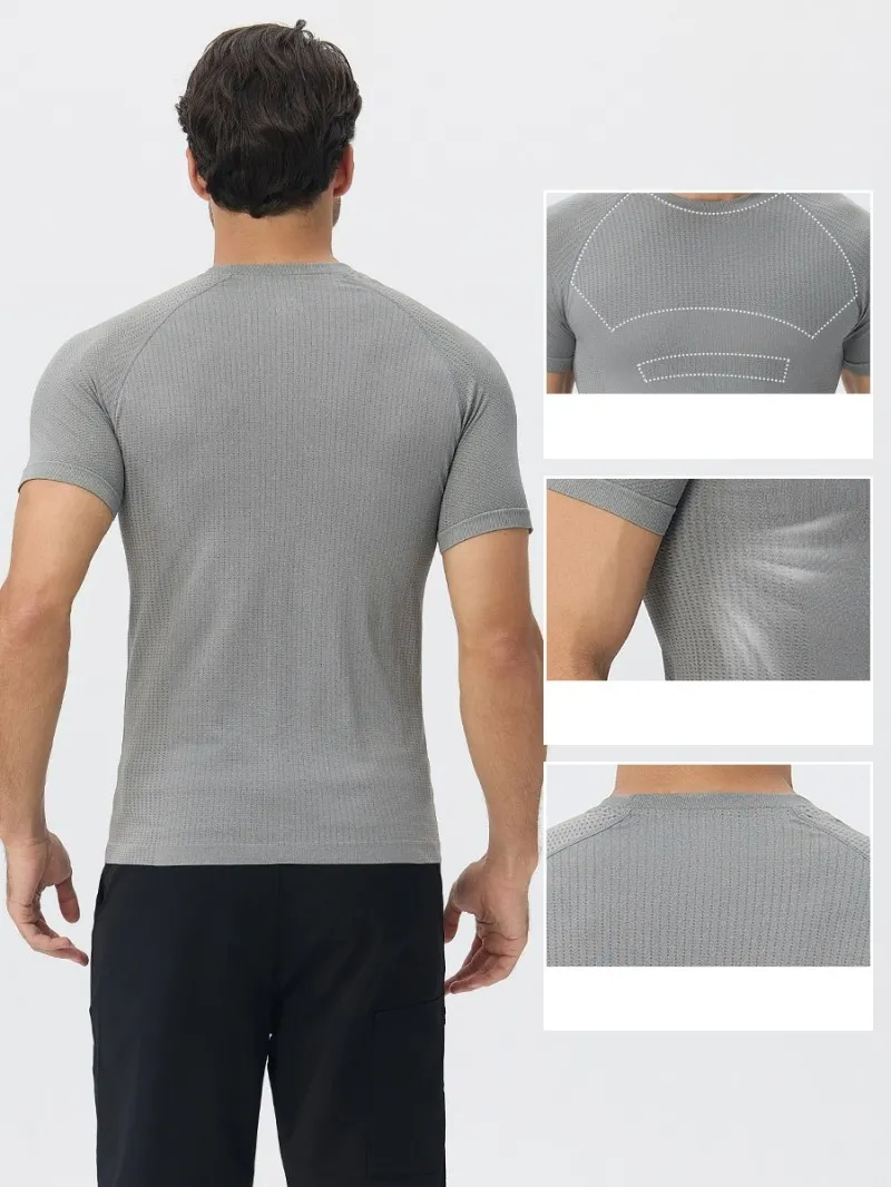 Camiseta de entrenamiento para hombre, de secado rápido, para gimnasio, ligera y transpirable, EFGBYEL-L53