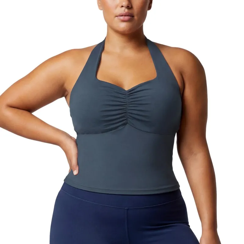 Camiseta sin mangas deportiva para yoga, top deportivo para mujer, top de gimnasio con espalda descubierta, sujetador para correr y entrenar, estilo halter FGBPOYP26011