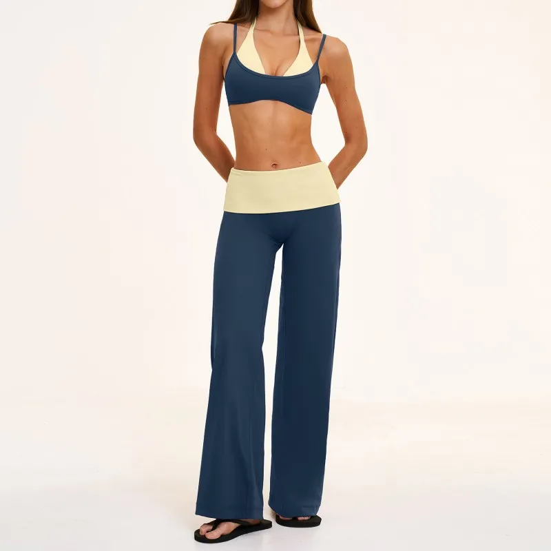 Conjunto de yoga de 5 piezas: sujetador deportivo, camiseta, conjunto de entrenamiento y fitness para mujer, ropa de gimnasio, conjuntos de fitness FGBTZ2585