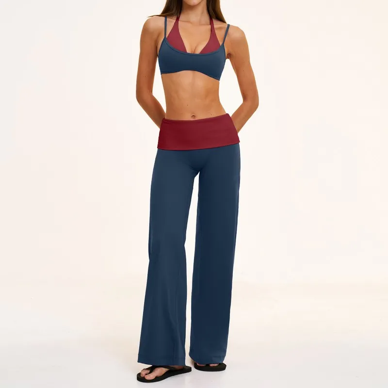 Conjunto de yoga de 5 piezas: sujetador deportivo, camiseta, conjunto de entrenamiento y fitness para mujer, ropa de gimnasio, conjuntos de fitness FGBTZ2585