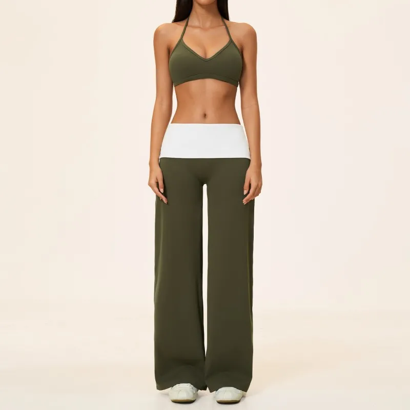 Conjunto deportivo de 4 piezas para fitness, gimnasio y yoga para mujer (FGBTZ9666)