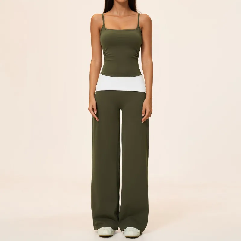 Conjunto deportivo de 4 piezas para fitness, gimnasio y yoga para mujer (FGBTZ9666)