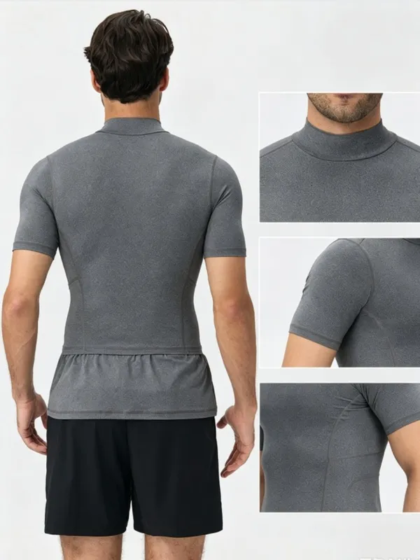 Camiseta deportiva de manga corta para hombre, transpirable y de secado rápido (modelo EFGBYEL-61205)