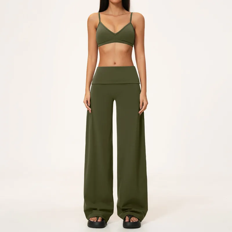 Conjuntos de ropa de yoga y fitness de cintura alta para mujer (modelo FGBTZ9599)