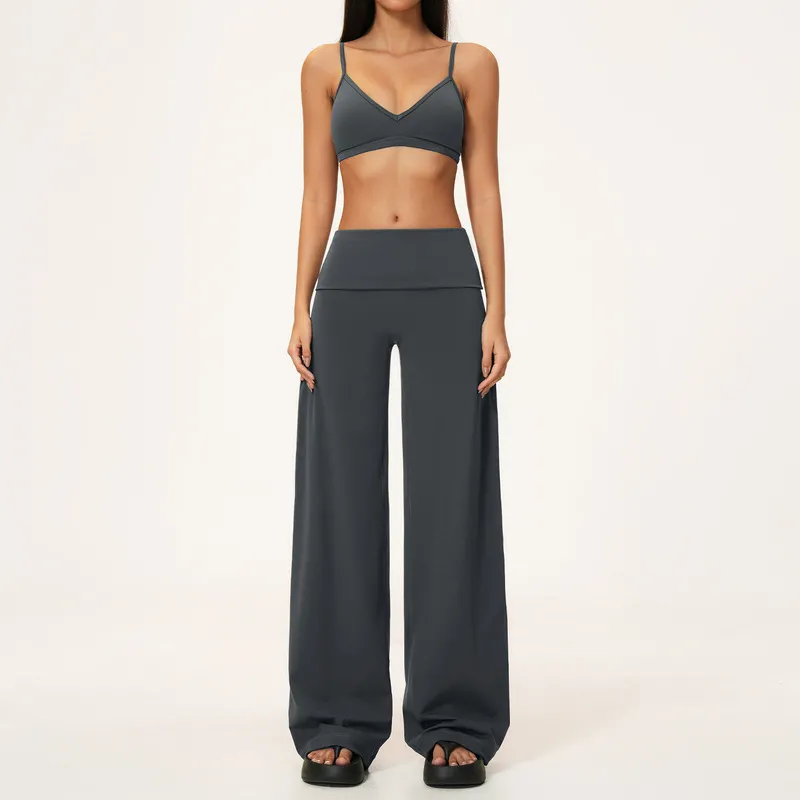 Conjuntos de ropa de yoga y fitness de cintura alta para mujer (modelo FGBTZ9599)