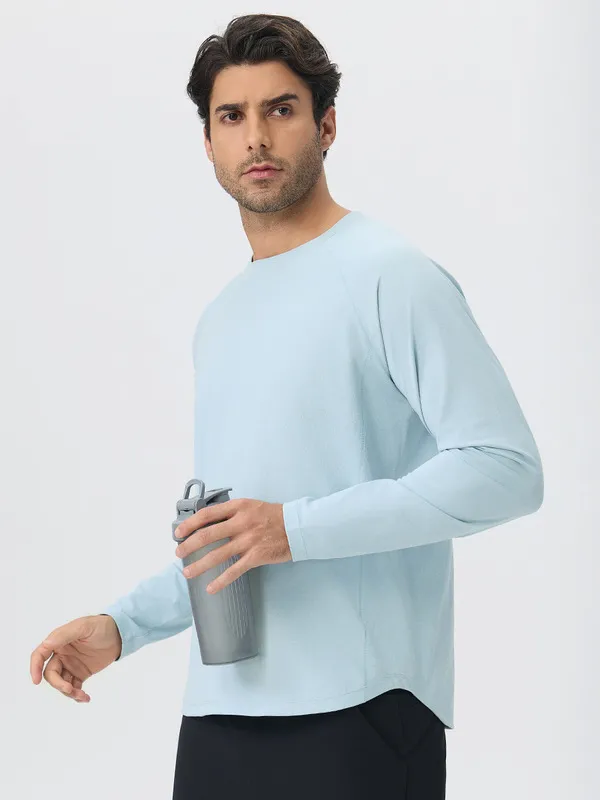 Camiseta deportiva de manga larga y cuello redondo, de secado rápido, para yoga, fitness y running (poliéster) EFGBYEL-61529