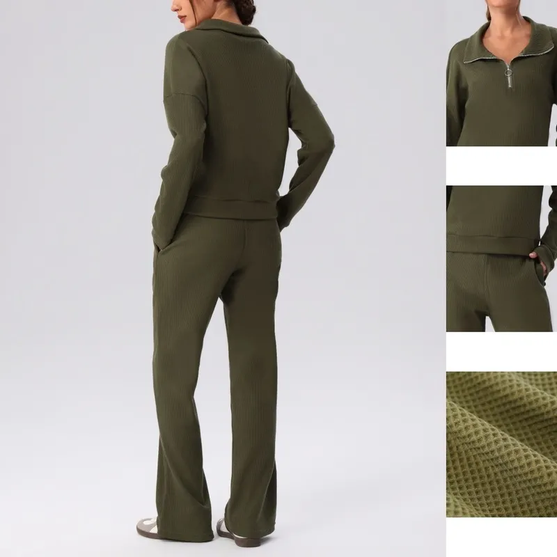 Conjunto de dos piezas para mujer: camiseta de manga larga y pantalón (estilo deportivo, yoga, fitness y gimnasio) FGBYW596+KW463
