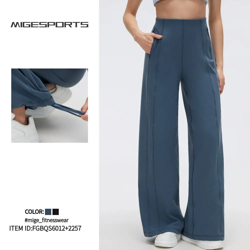 Pantalones deportivos casuales de yoga para mujer, transpirables (FGBD26103)