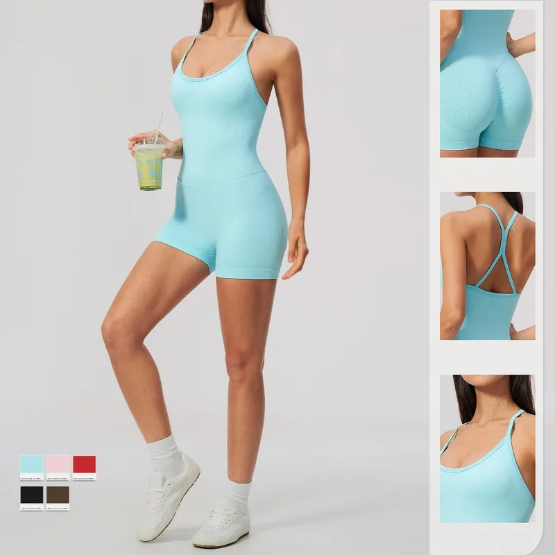 Mono deportivo de yoga para mujer, sin mangas y con espalda descubierta, de secado rápido (modelo FGBFLT5107)