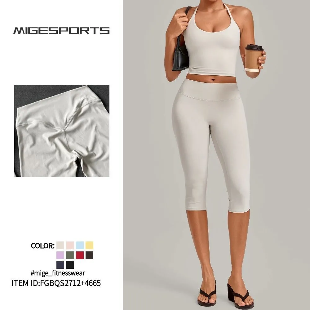 Conjunto de yoga para mujer a precio de mayorista en varios colores – Nueva llegada (Modelo FGBQS2712+4665)