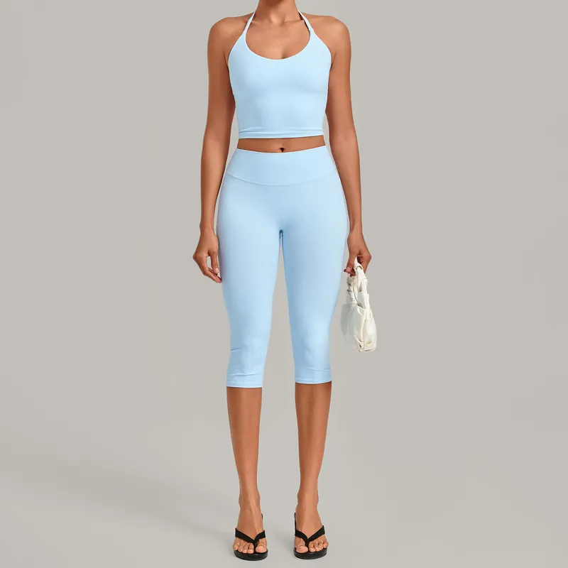 Conjunto de yoga para mujer a precio de mayorista en varios colores – Nueva llegada (Modelo FGBQS2712+4665)