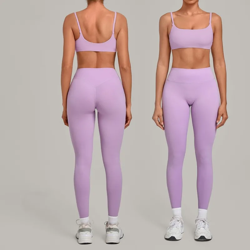 Conjunto de yoga y fitness para mujer, transpirable y de secado rápido (FGBQS3599+6220)