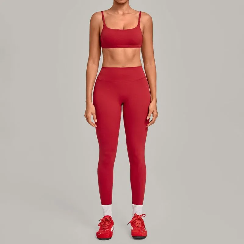 Conjunto de yoga y fitness para mujer, transpirable y de secado rápido (FGBQS3599+6220)
