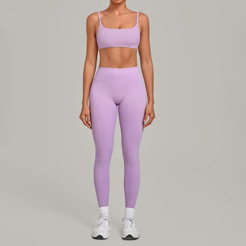 Conjunto de yoga y fitness para mujer, transpirable y de secado rápido (FGBQS3599+6220)