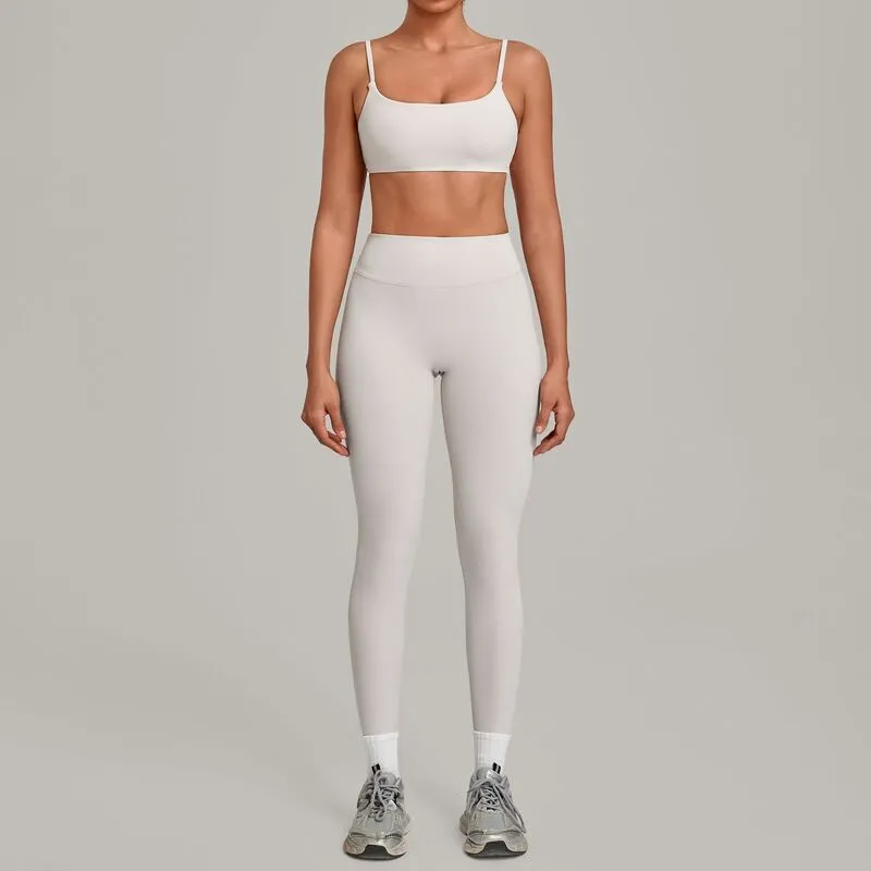 Conjunto de yoga y fitness para mujer, transpirable y de secado rápido (FGBQS3599+6220)