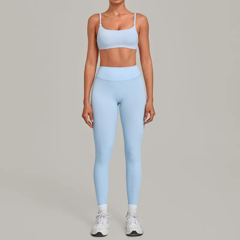 Conjunto de yoga y fitness para mujer, transpirable y de secado rápido (FGBQS3599+6220)