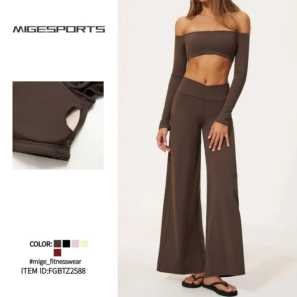 Conjunto de yoga deportivo de dos tonos para gimnasio y entrenamiento FGBTZ2588