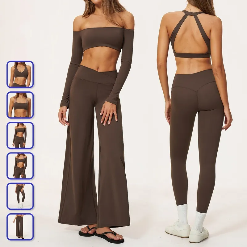 Conjunto de yoga deportivo de dos tonos para gimnasio y entrenamiento FGBTZ2588
