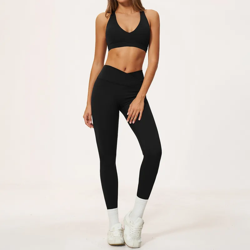 Conjunto de yoga deportivo de dos tonos para gimnasio y entrenamiento FGBTZ2588