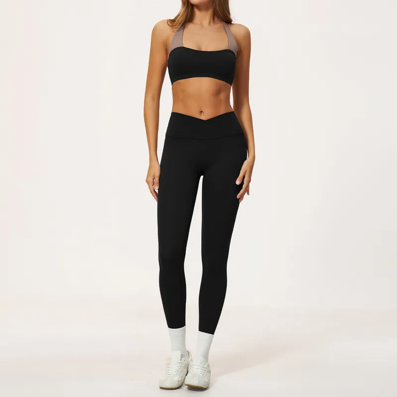 Conjunto de yoga deportivo de dos tonos para gimnasio y entrenamiento FGBTZ2588