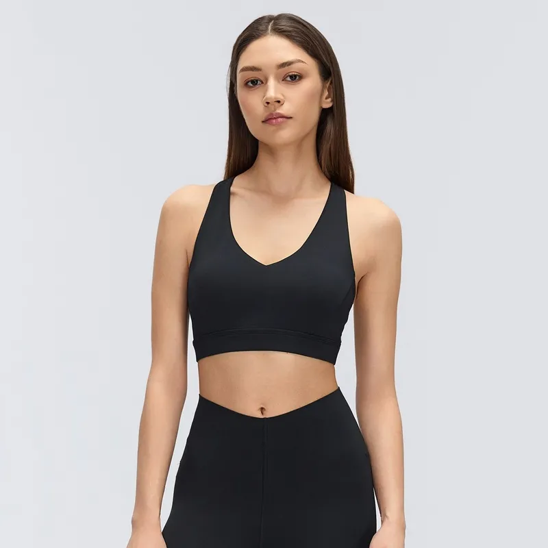 Sujetador deportivo de yoga para mujer: transpirable, con soporte, ligero, de elastano y con relleno (modelo FGBD26074)