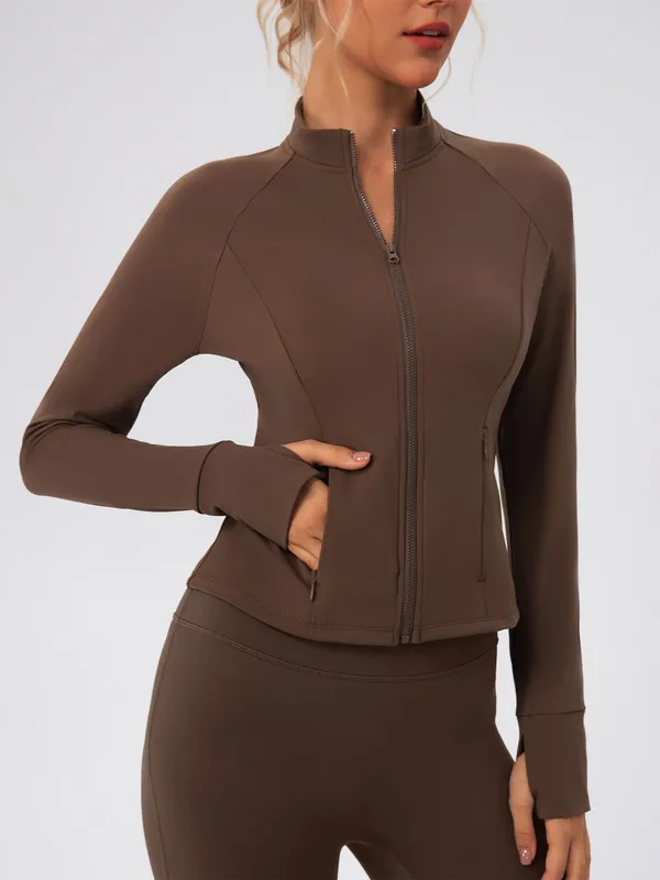Conjunto de yoga de 2 piezas para mujer: pantalones acampanados y chaqueta (FGBYEL52633+52325)