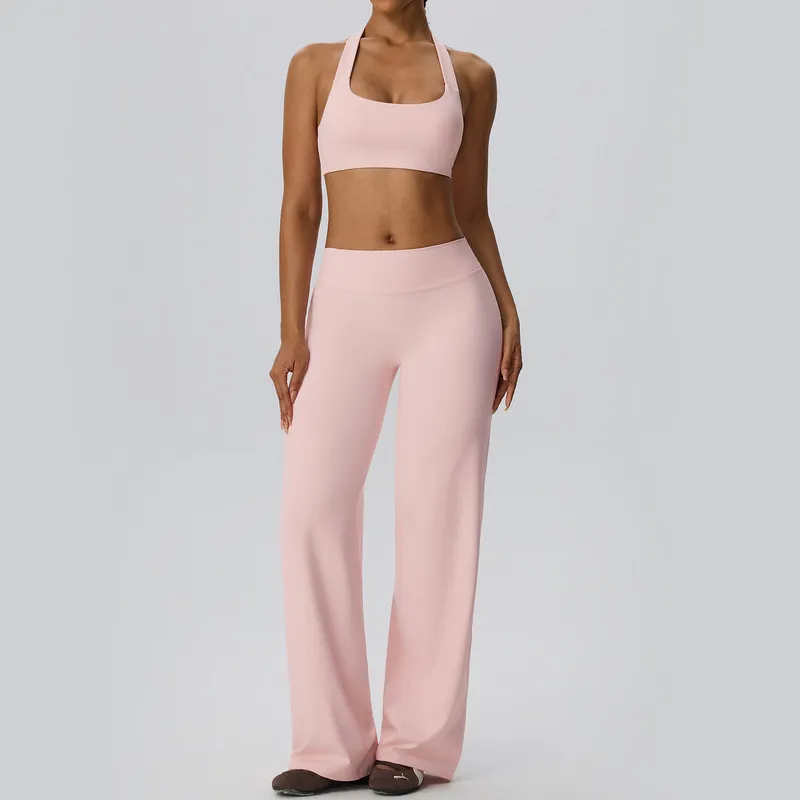 Conjunto de sujetador y braguita rosa claro
