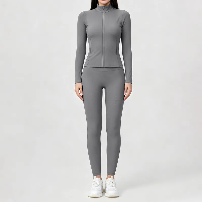 Chaquetas grises + leggings