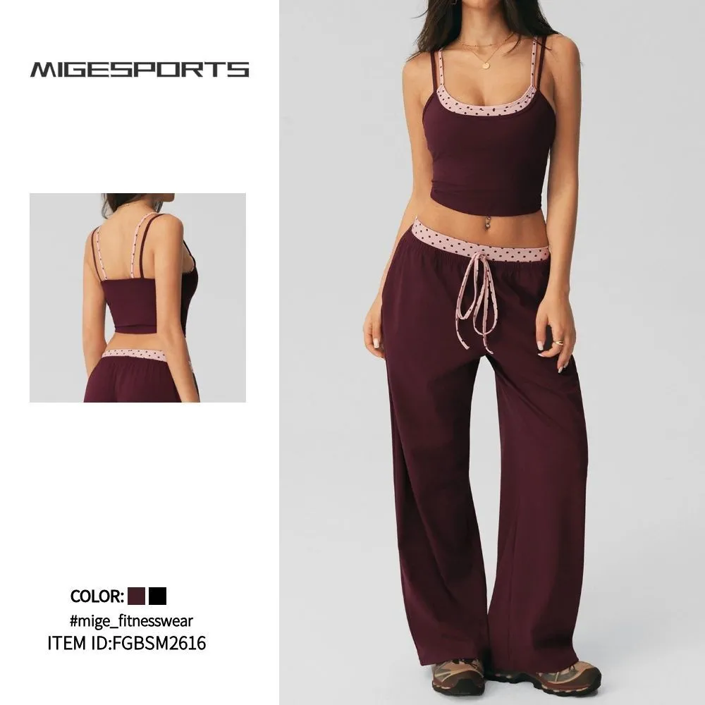 Conjunto de yoga para mujer de cintura alta (modelo FGBSM2616)
