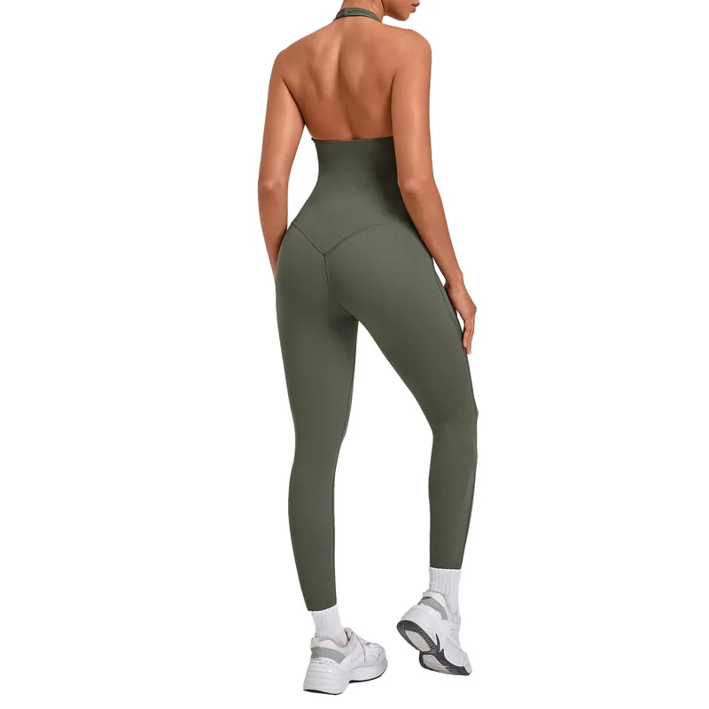 Mono deportivo de una pieza para mujer: ideal para yoga, entrenamiento, fitness, ballet, danza, running y gimnasio (Modelo FGBQS4518)