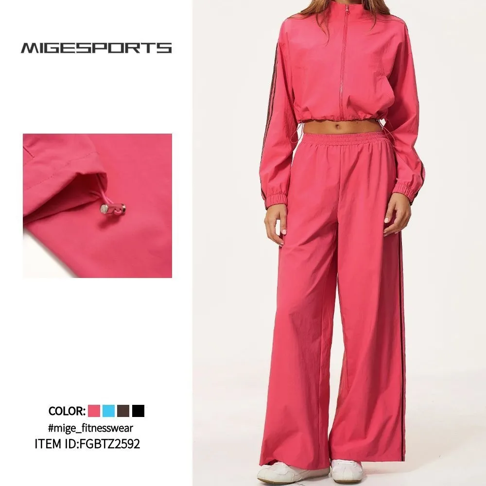 Conjunto deportivo de dos piezas para mujer: secado rápido, transpirable, ideal para yoga, gimnasio, fitness y uso casual (modelo FGBTZ2592)