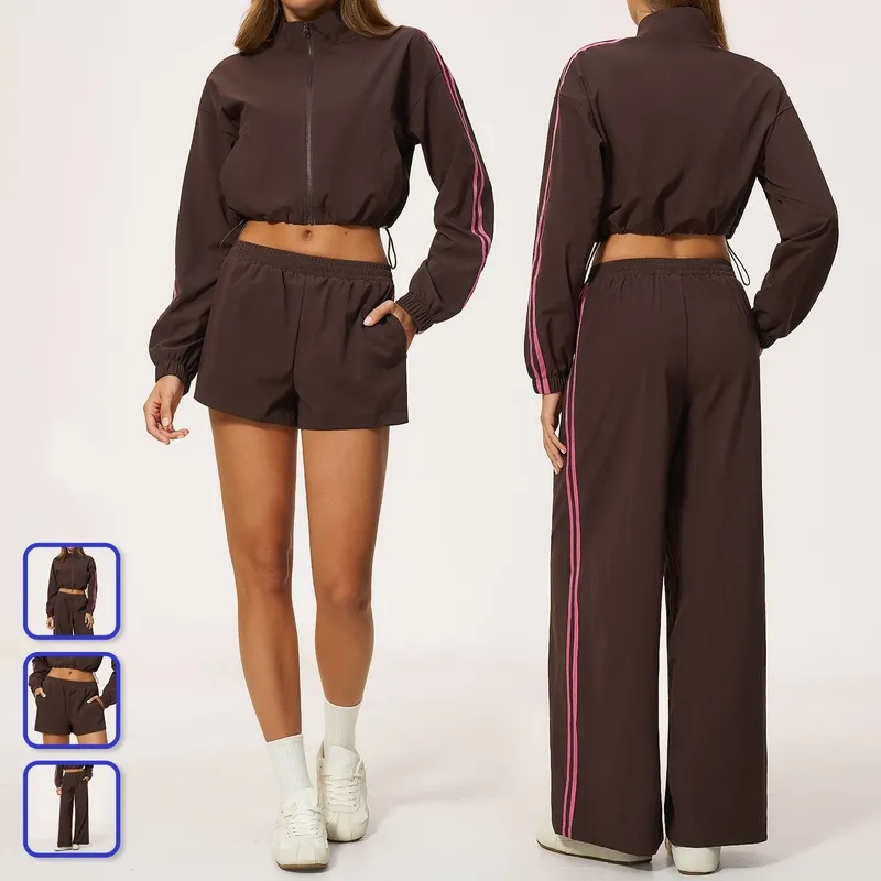Conjunto deportivo de dos piezas para mujer: secado rápido, transpirable, ideal para yoga, gimnasio, fitness y uso casual (modelo FGBTZ2592)