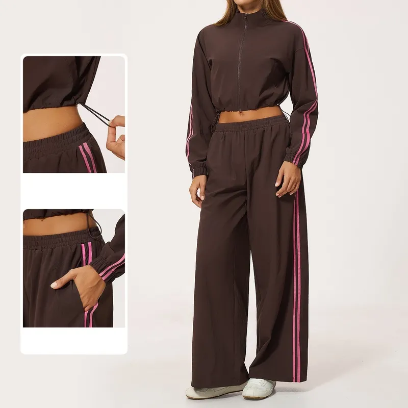 Conjunto deportivo de dos piezas para mujer: secado rápido, transpirable, ideal para yoga, gimnasio, fitness y uso casual (modelo FGBTZ2592)