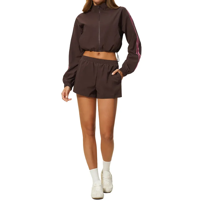 Conjunto deportivo de dos piezas para mujer: secado rápido, transpirable, ideal para yoga, gimnasio, fitness y uso casual (modelo FGBTZ2592)