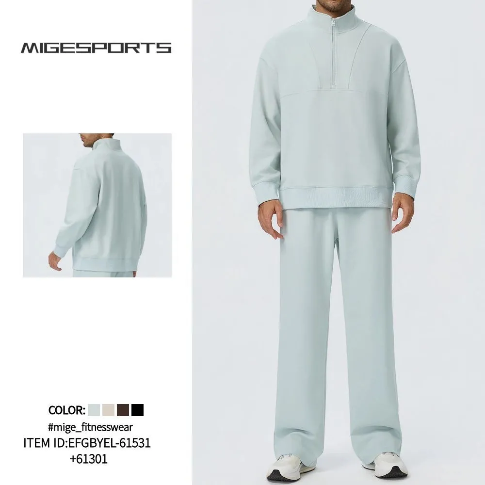 Conjunto de chándal liso informal para hombre, venta al por mayor, ropa deportiva EFGBYEL-61531+61301
